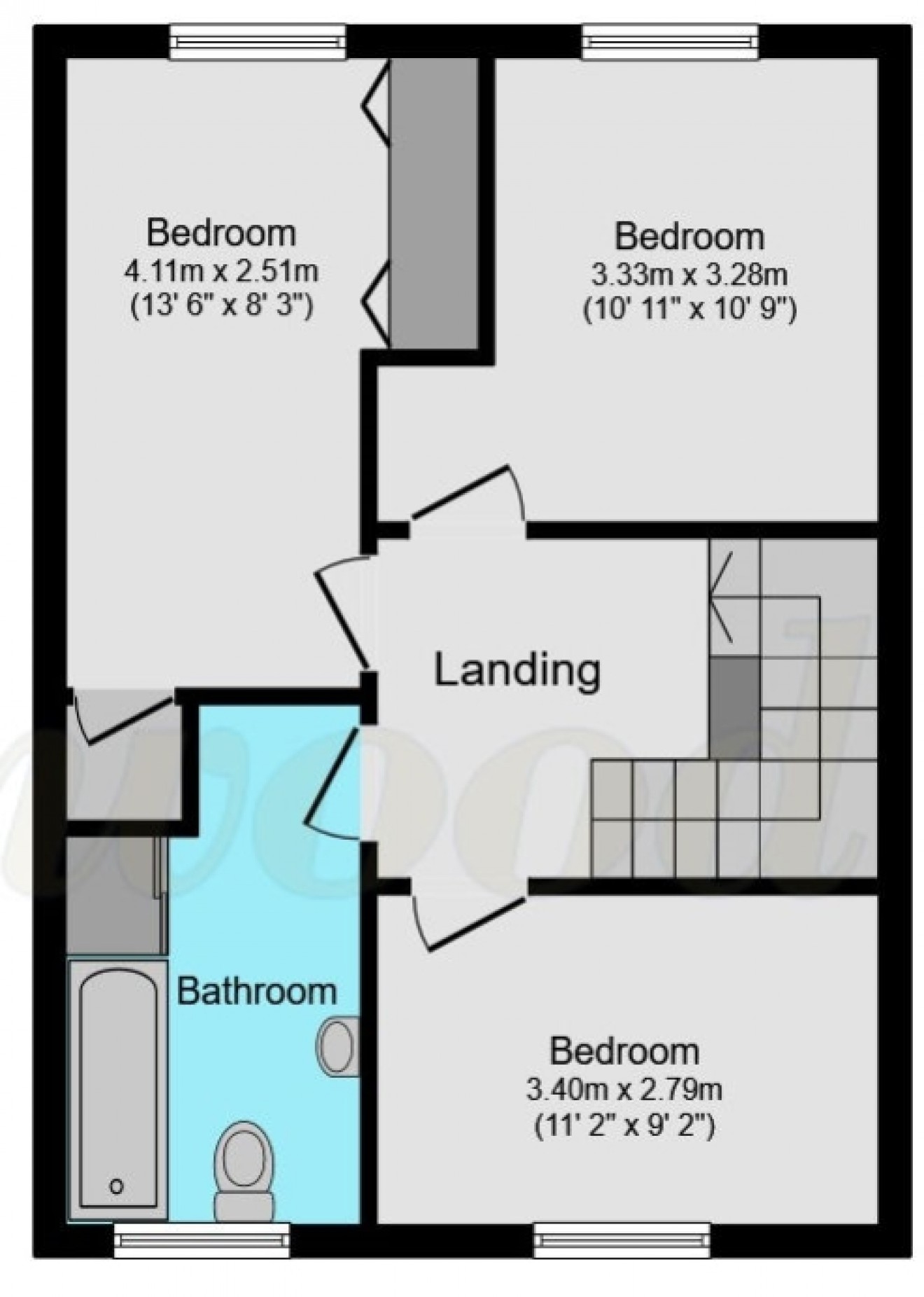 Floorplan for 23 Elm Close, Bordon, Hampshire, GU35 0AS, UK