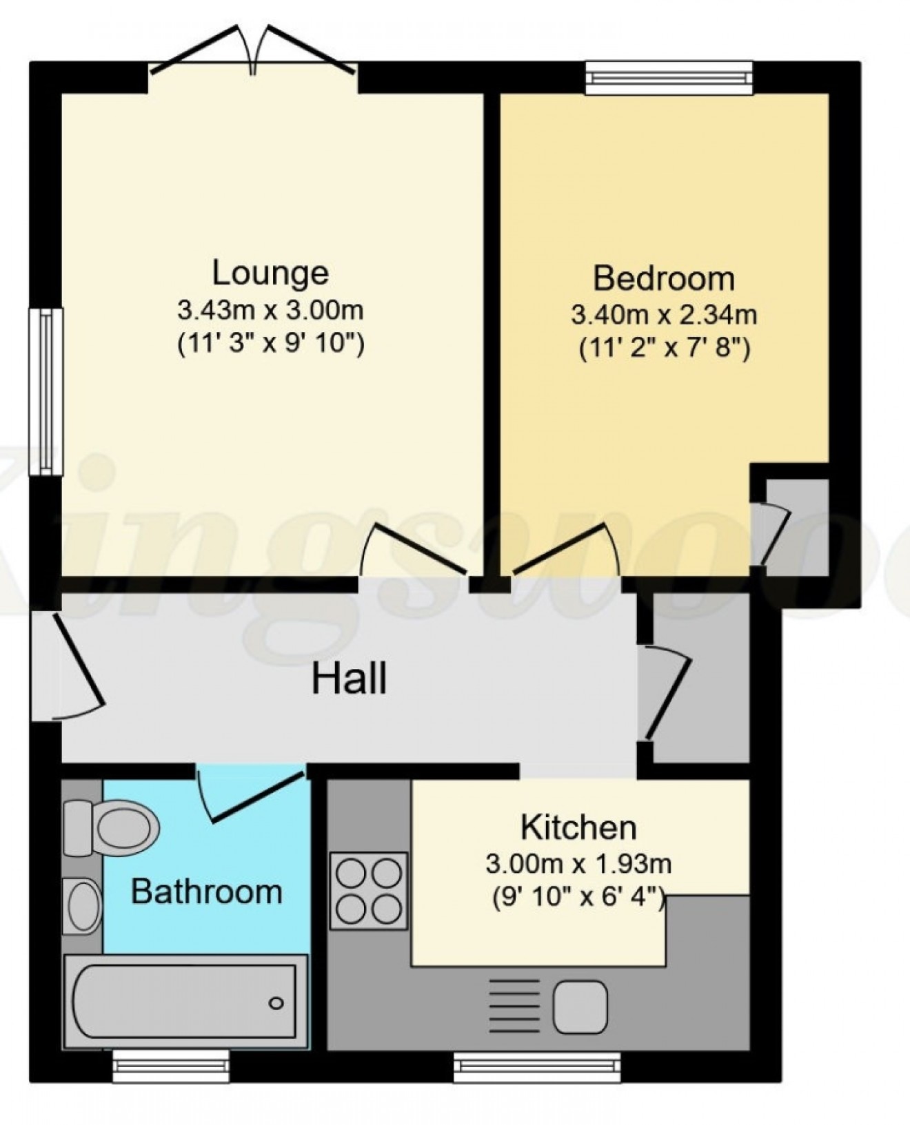 Floorplan for 35 Atholl Road, Whitehill, Bordon, Hampshire, GU35 9QX, UK