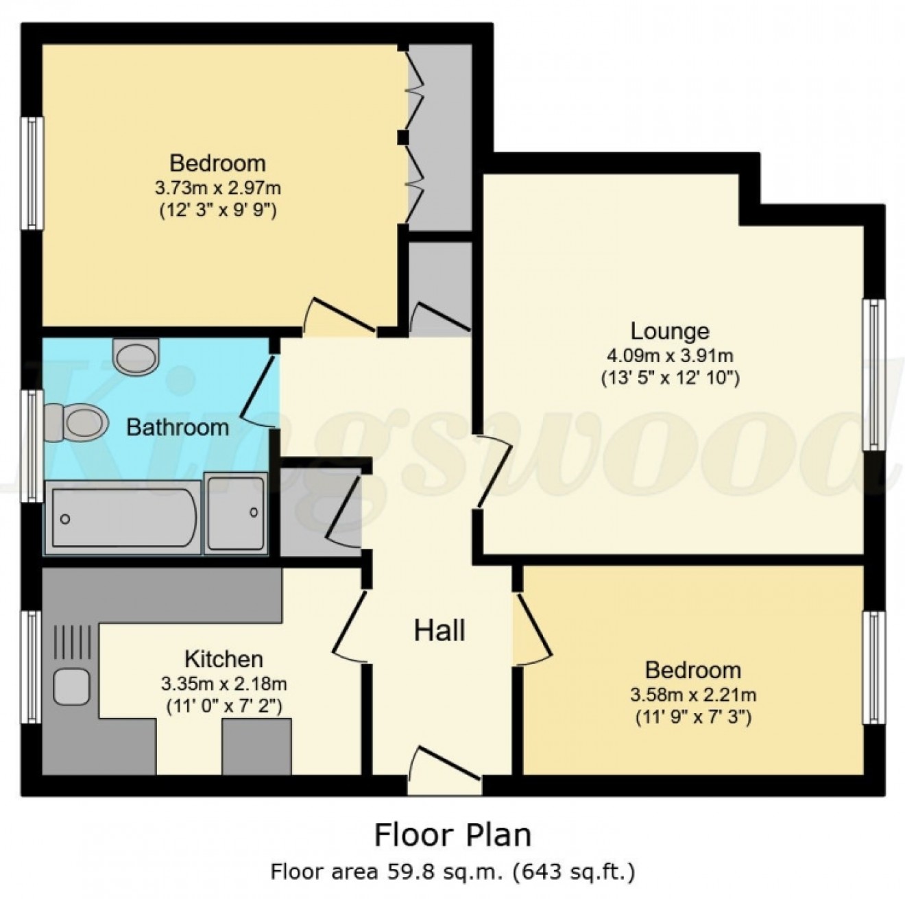 Floorplan for 19 Windsor Walk, Lindford, Bordon, Hampshire, GU35 0SF, UK