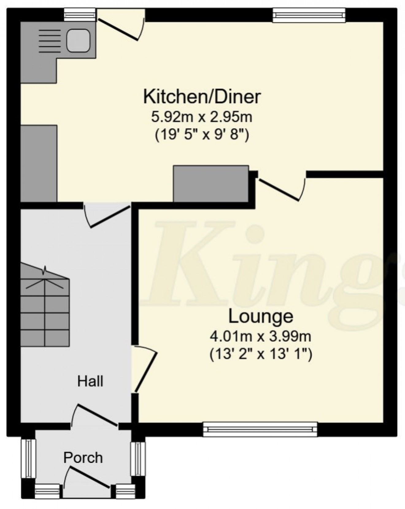 Floorplan for 27 Champney Close, Whitehill, Bordon, Hampshire, GU35 9DX, UK