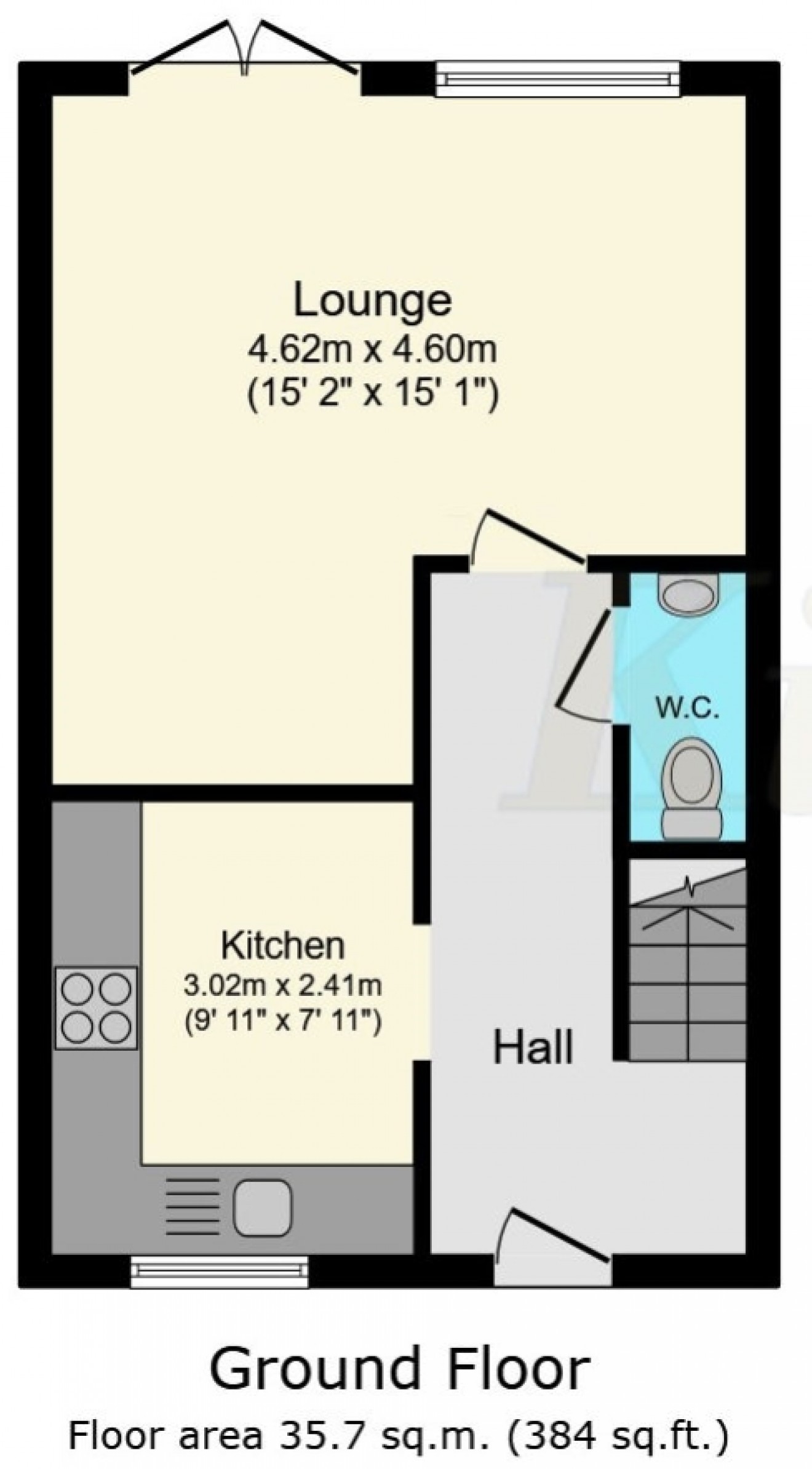 Floorplan for 62 Royal Drive, Bordon, Hampshire, GU35 0QF, UK