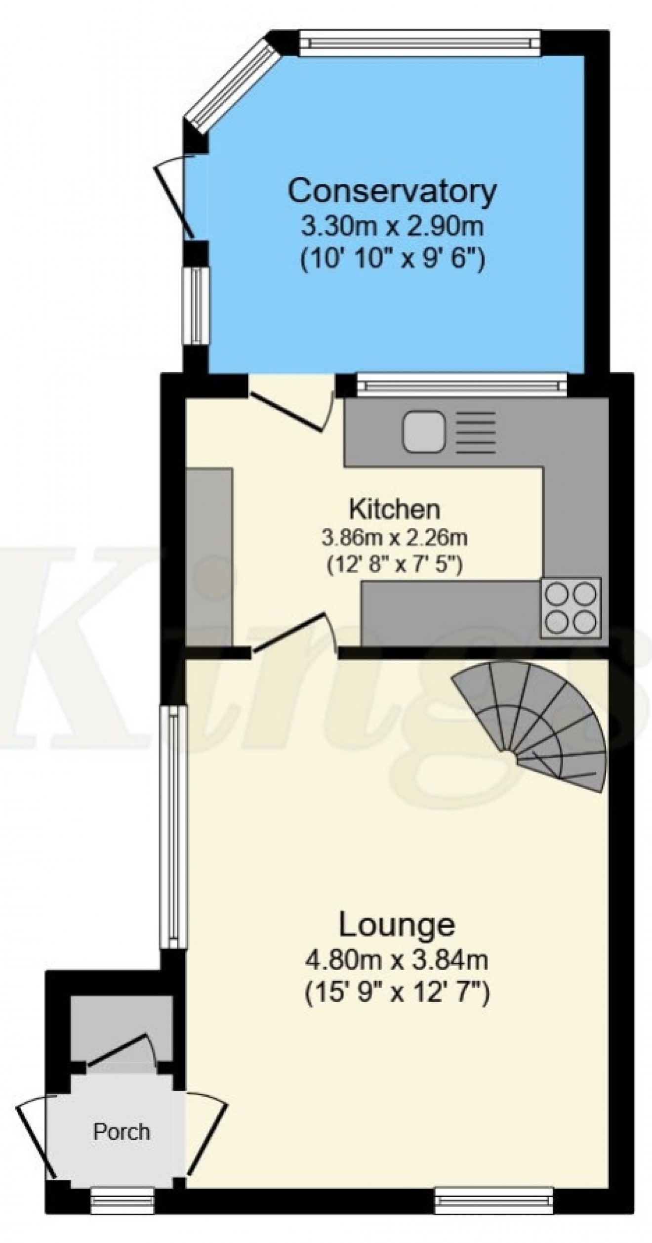 Floorplan for 25 Woodpecker Close, Bordon, Hampshire, GU35 0UR, UK