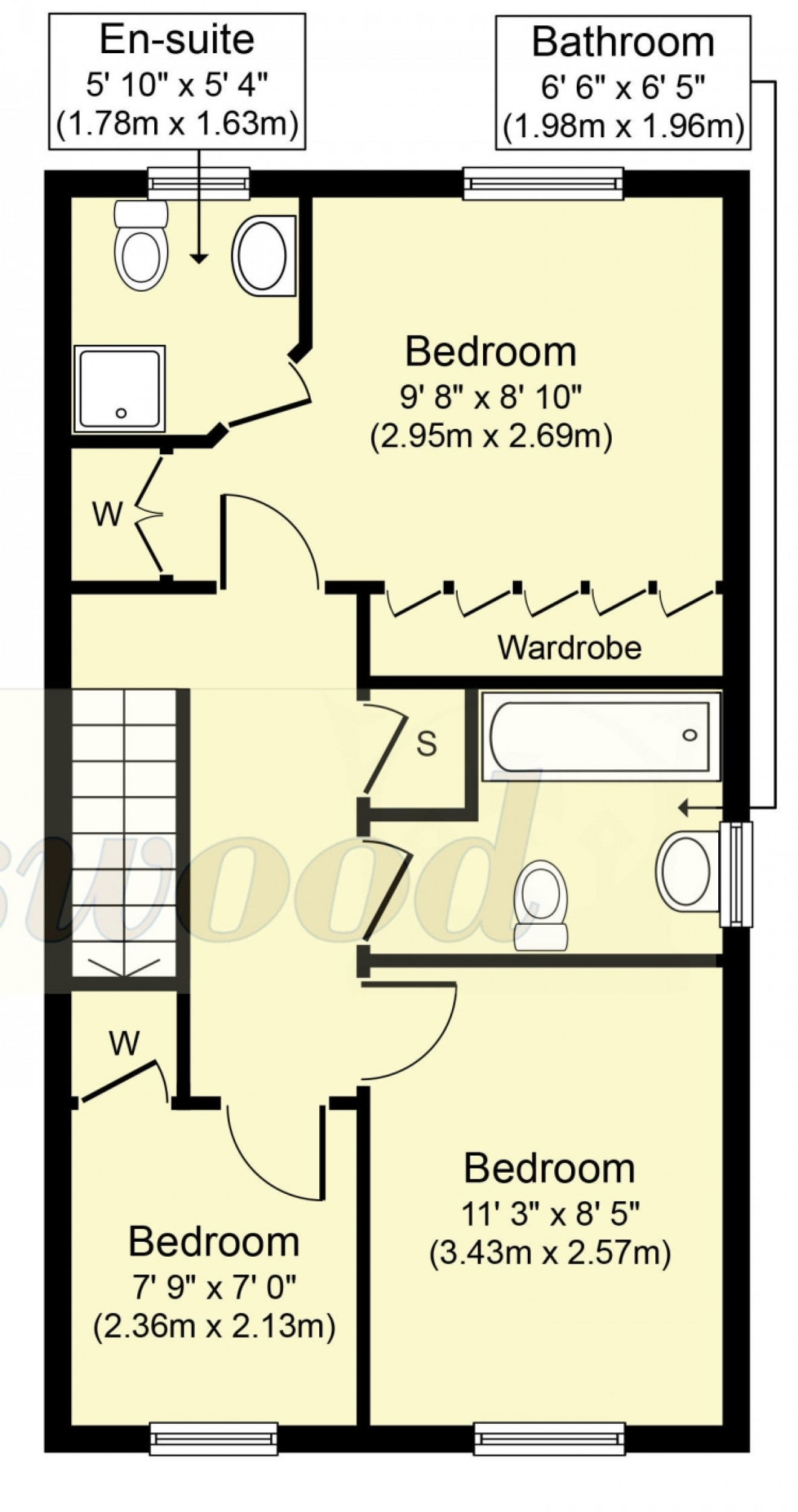 Floorplan for 104 Chase Road, Lindford, Bordon, Hampshire, GU35 0RR, UK