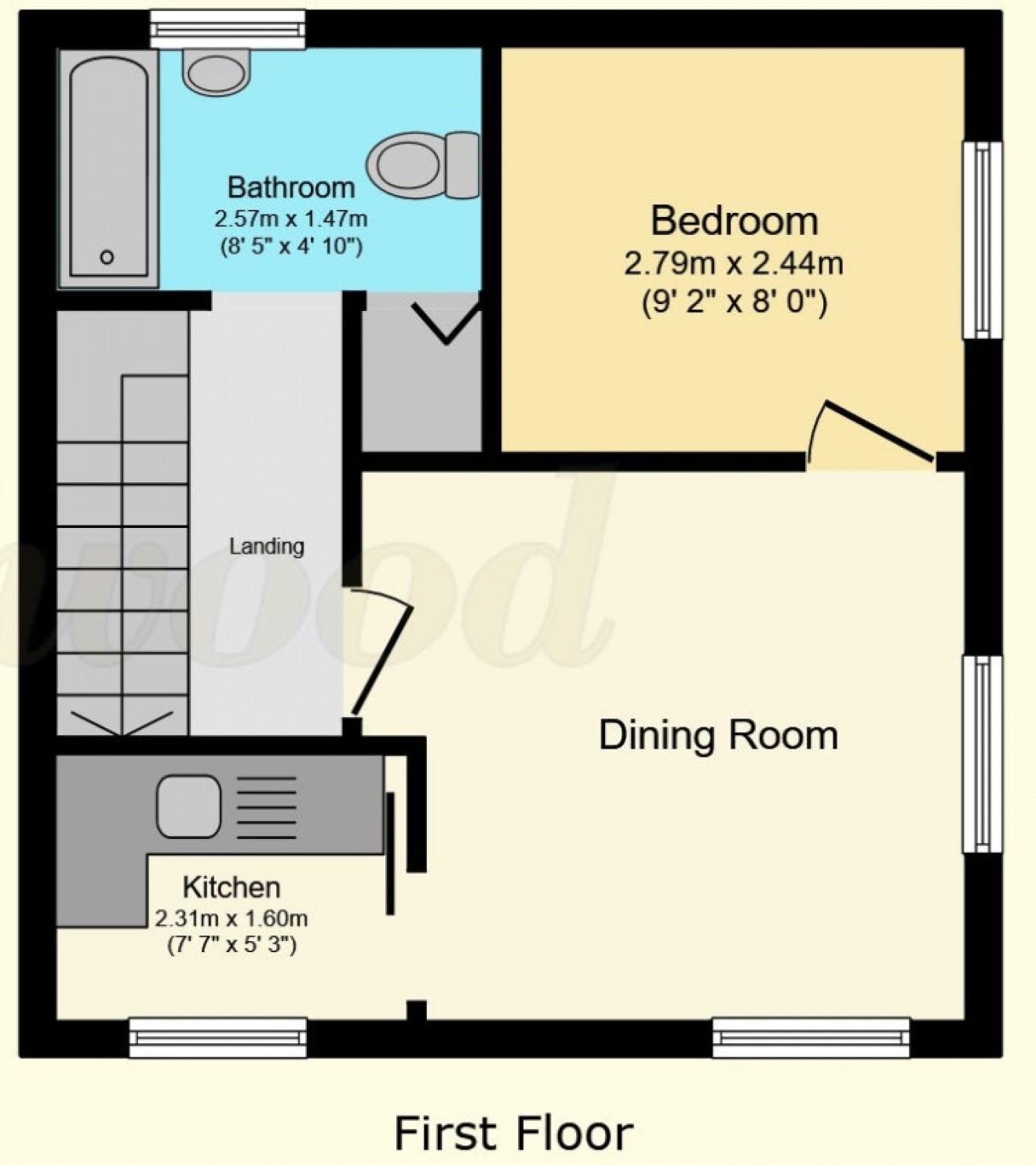 Floorplan for The Cottage Highland Farm, Broxhead Farm Road, Lindford, Bordon, Hampshire, GU35 0JX, UK