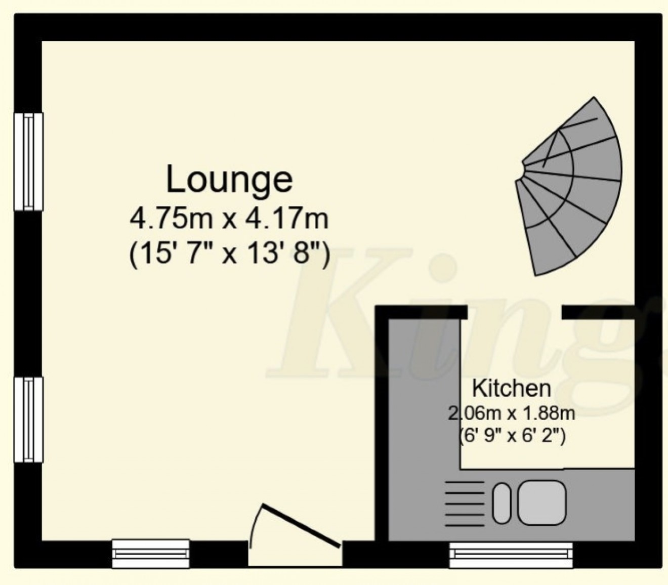 Floorplan for 18 Kent Road, Whitehill, Bordon, Hampshire, GU35 9PZ, UK
