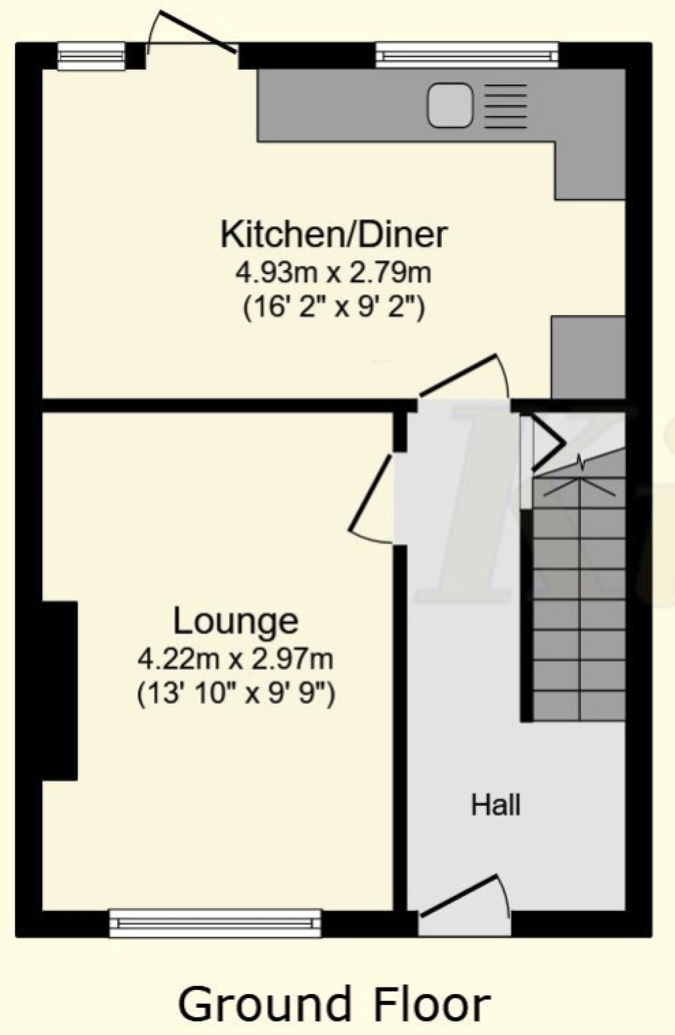 Floorplan for 43 Coniston Road, Bordon, Hampshire, GU35 0NP, UK