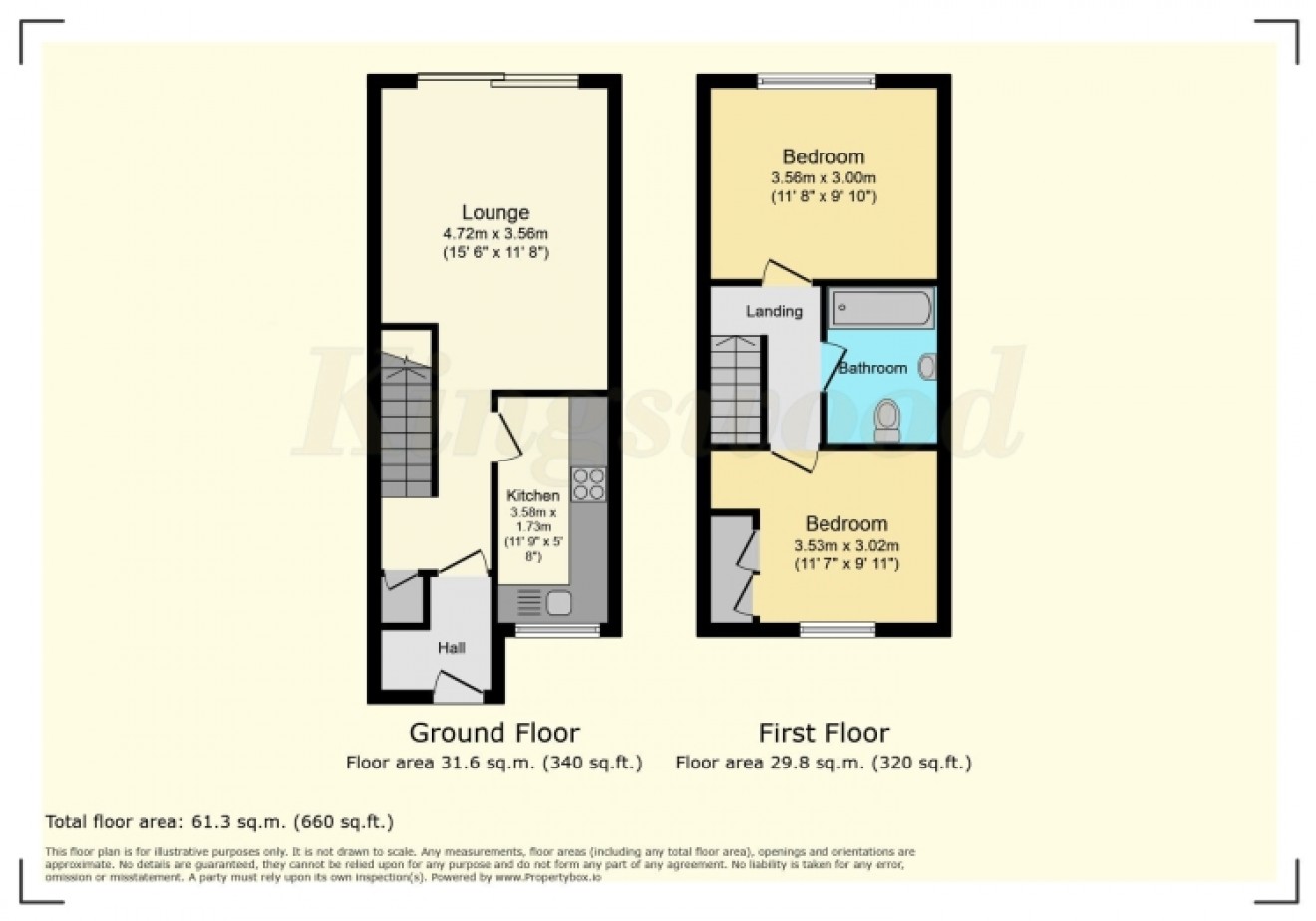 Floorplan for 26 Waterside Close, Bordon, Hampshire, GU35 0HD, UK