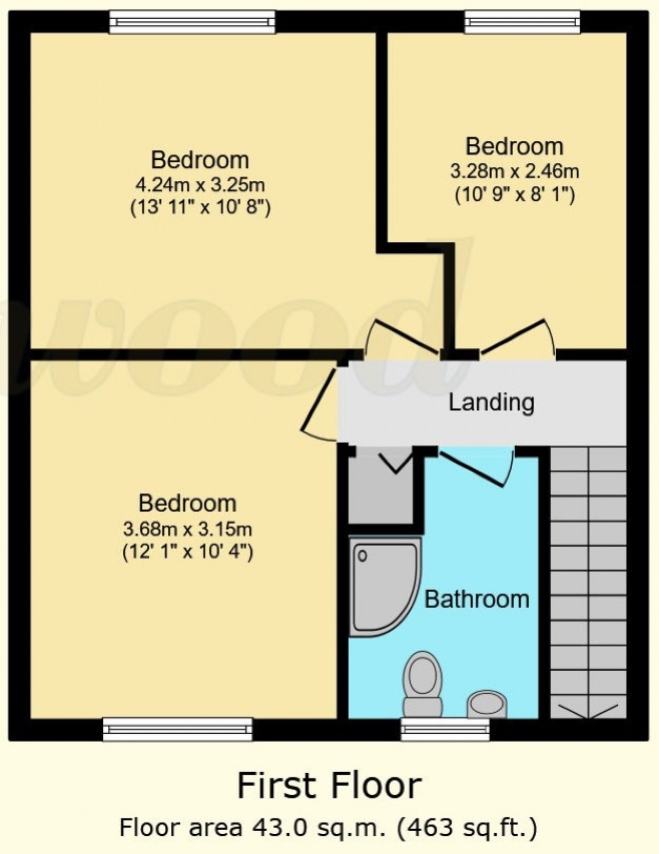Floorplan for 8 Marsh Close, Bordon, Hampshire, GU35 0DS, UK