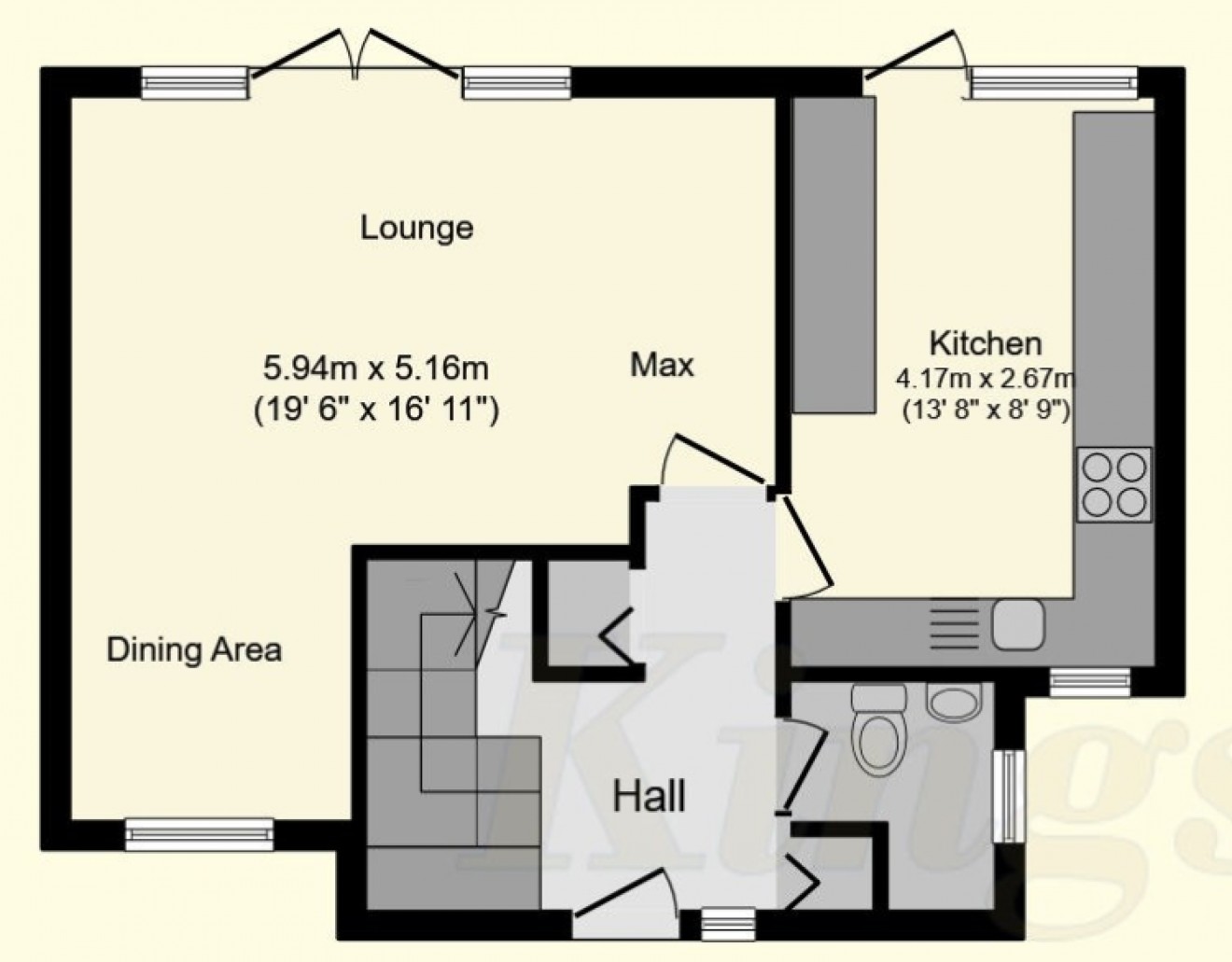 Floorplan for 25 Montrose Close, Whitehill, Bordon, Hampshire, GU35 9RG, UK