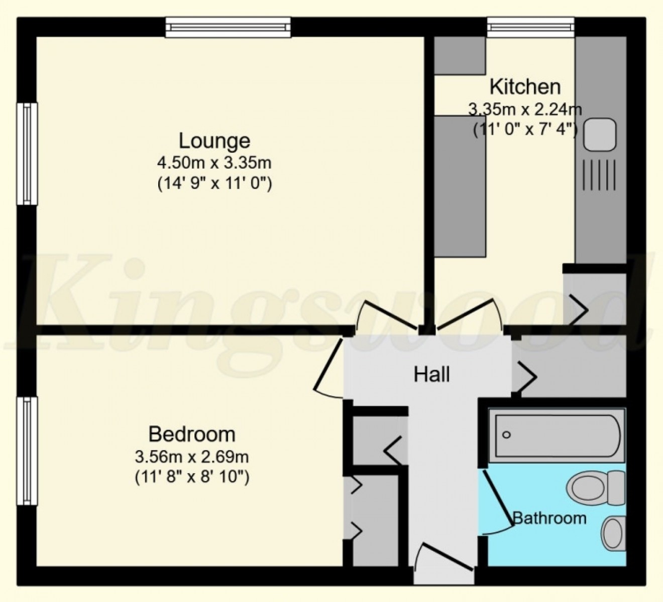 Floorplan for Flat 3 Spencers Court, 51 Lemon Grove, Whitehill, Bordon, Hampshire, GU35 9BD, UK