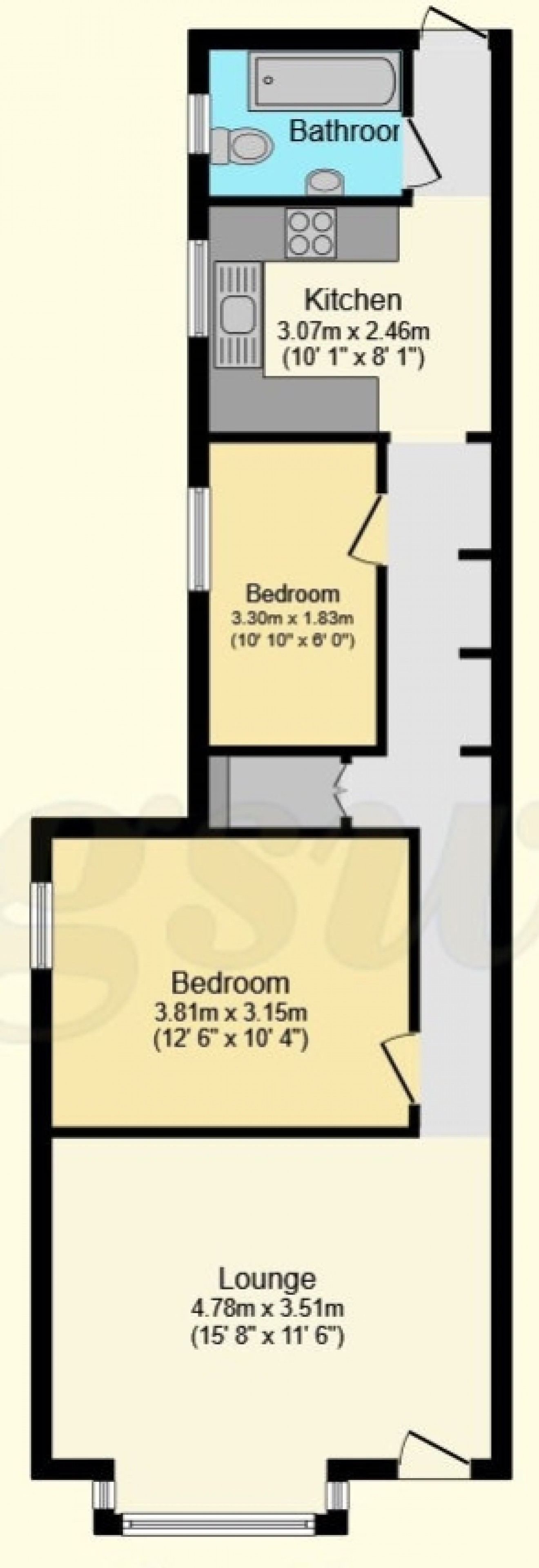 Floorplan for 3 Woolmer Cottages Petersfield Road, Greatham, Greatham, Liss, Hampshire, GU33 6AS, UK