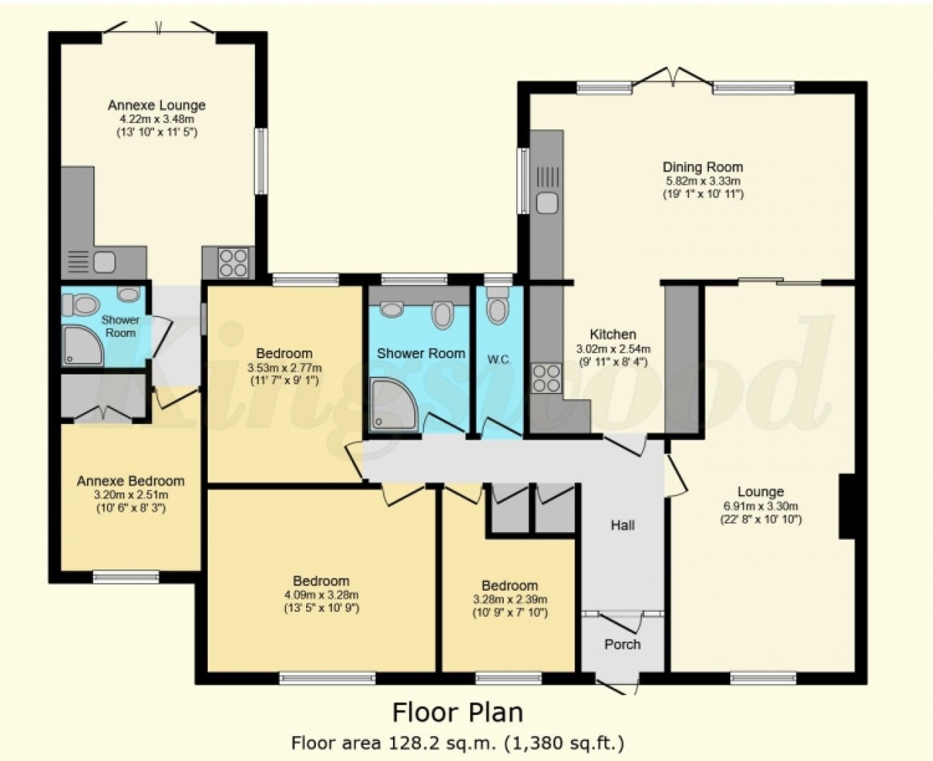 Floorplan for 14 The Sands, Whitehill, Bordon, Hampshire, GU35 9QW, UK