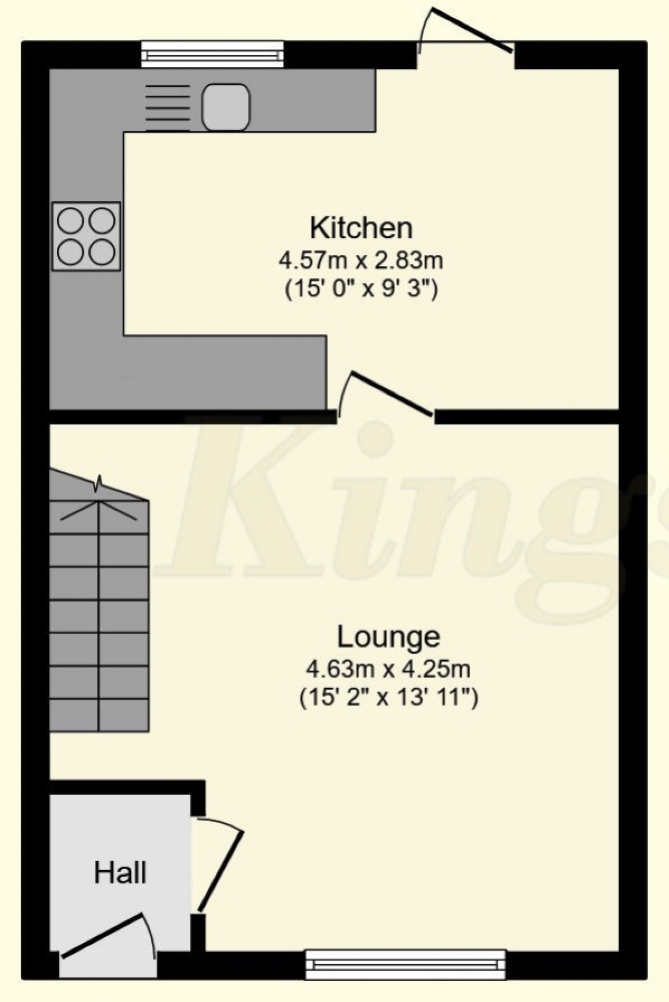 Floorplan for 15 Thirlmere Close, Bordon, Hampshire, GU35 0NW, UK