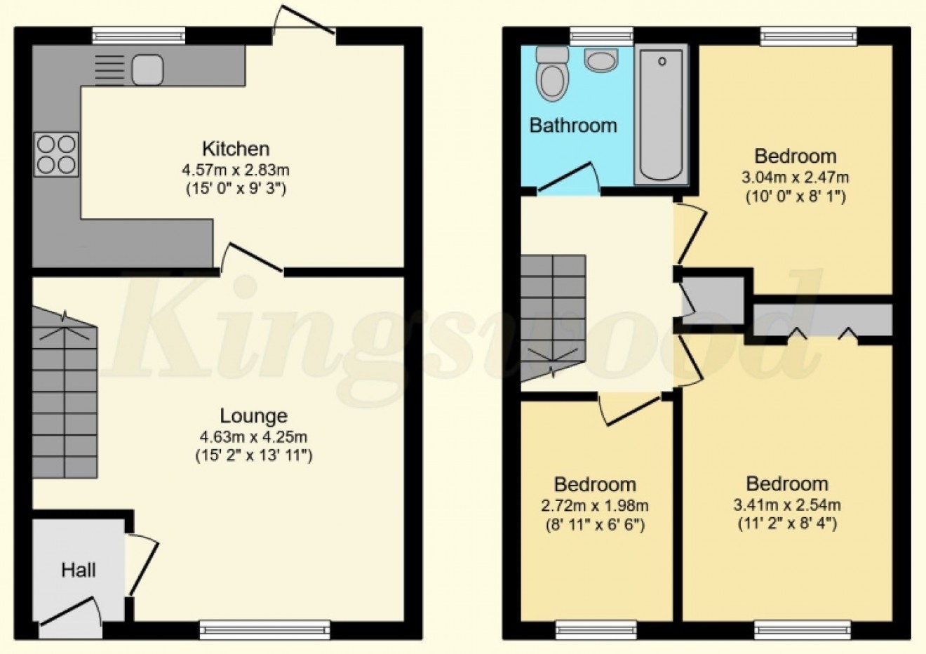Floorplan for 15 Thirlmere Close, Bordon, Hampshire, GU35 0NW, UK