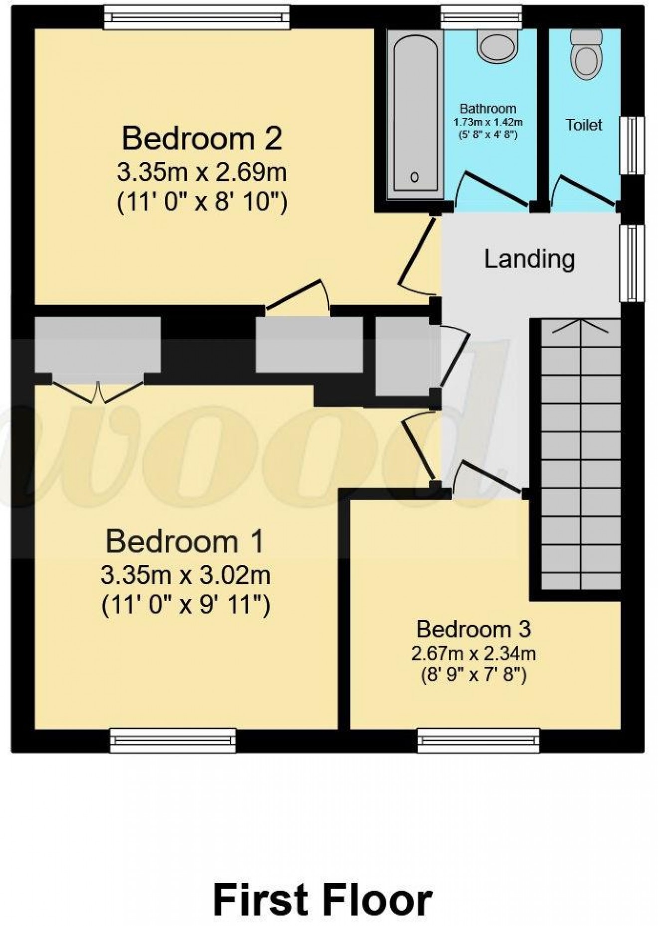 Floorplan for Churchfields, Headley
