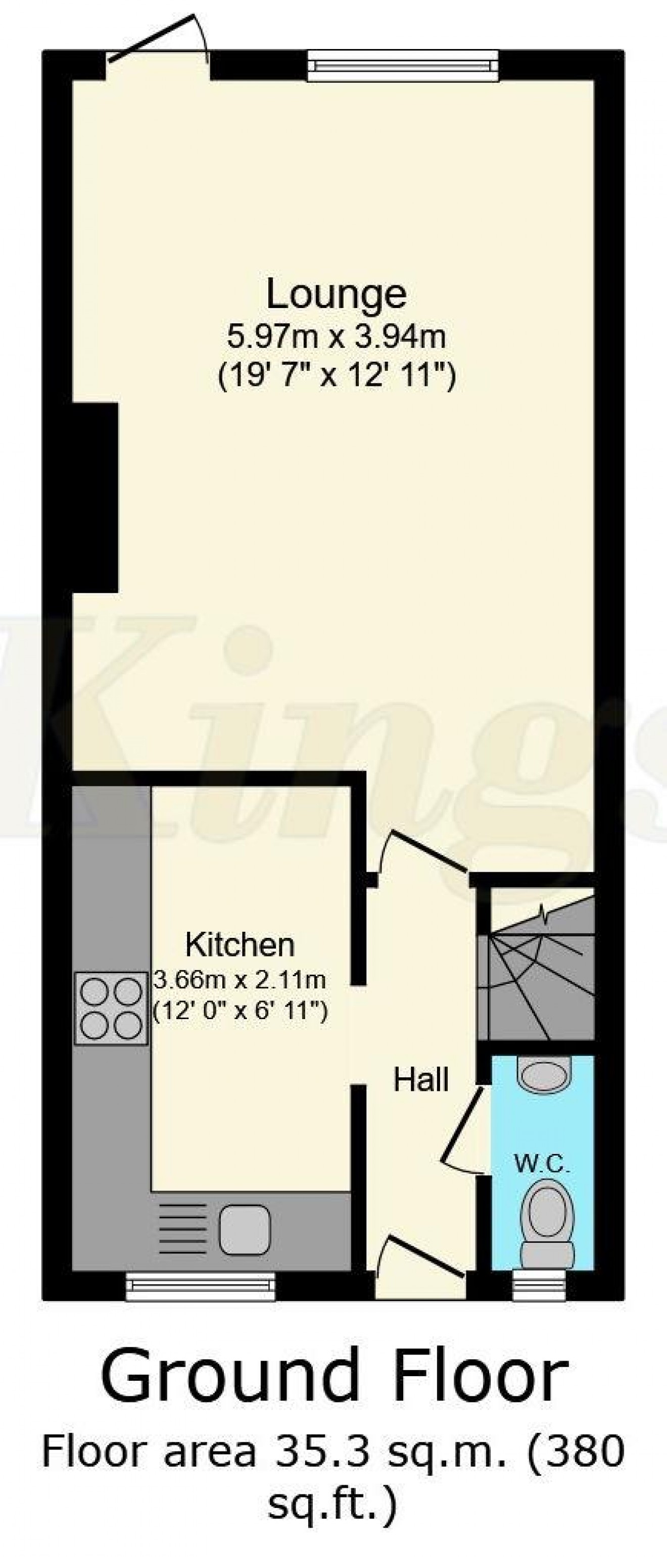 Floorplan for Five Acres Close, Lindford