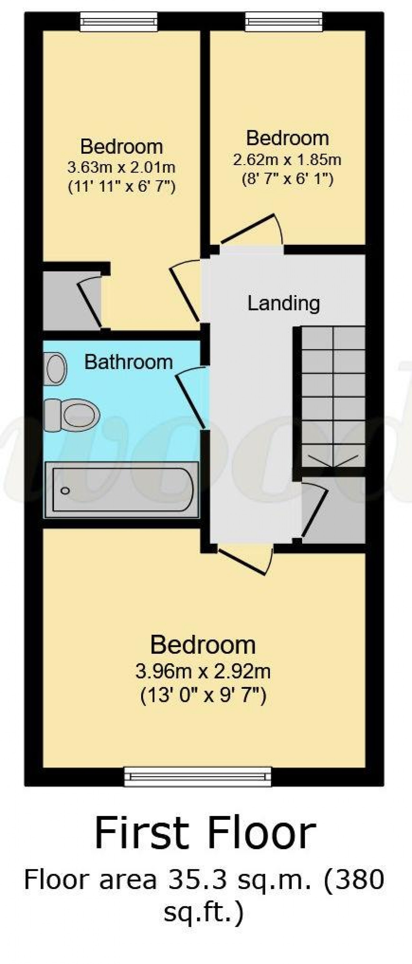 Floorplan for Five Acres Close, Lindford