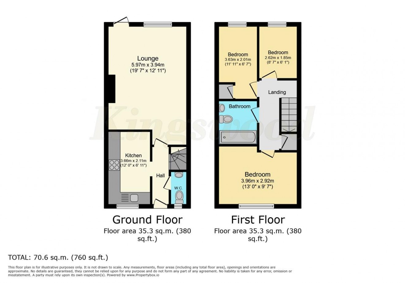 Floorplan for Five Acres Close, Lindford