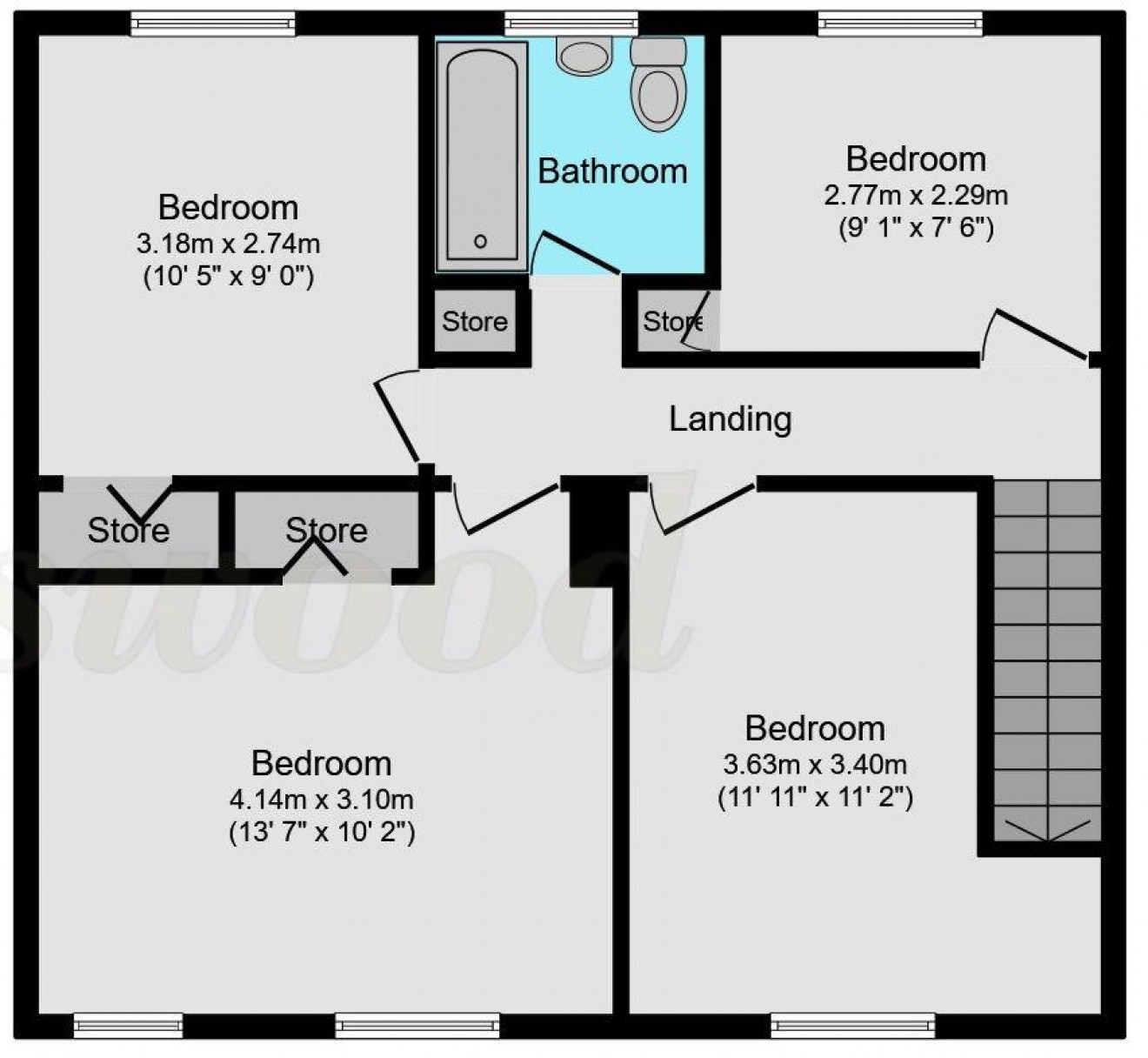 Floorplan for Savile Crescent, Bordon