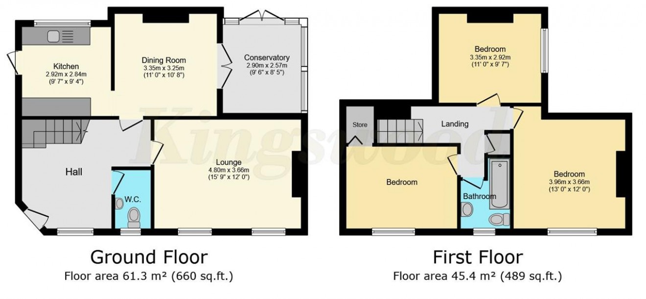 Floorplan for Homelands, Beech Hill Road, Headley Down