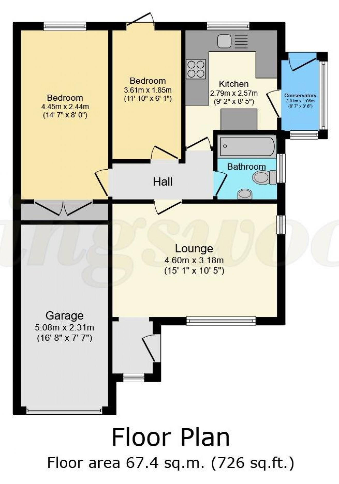 Floorplan for Britannia Close, Bordon